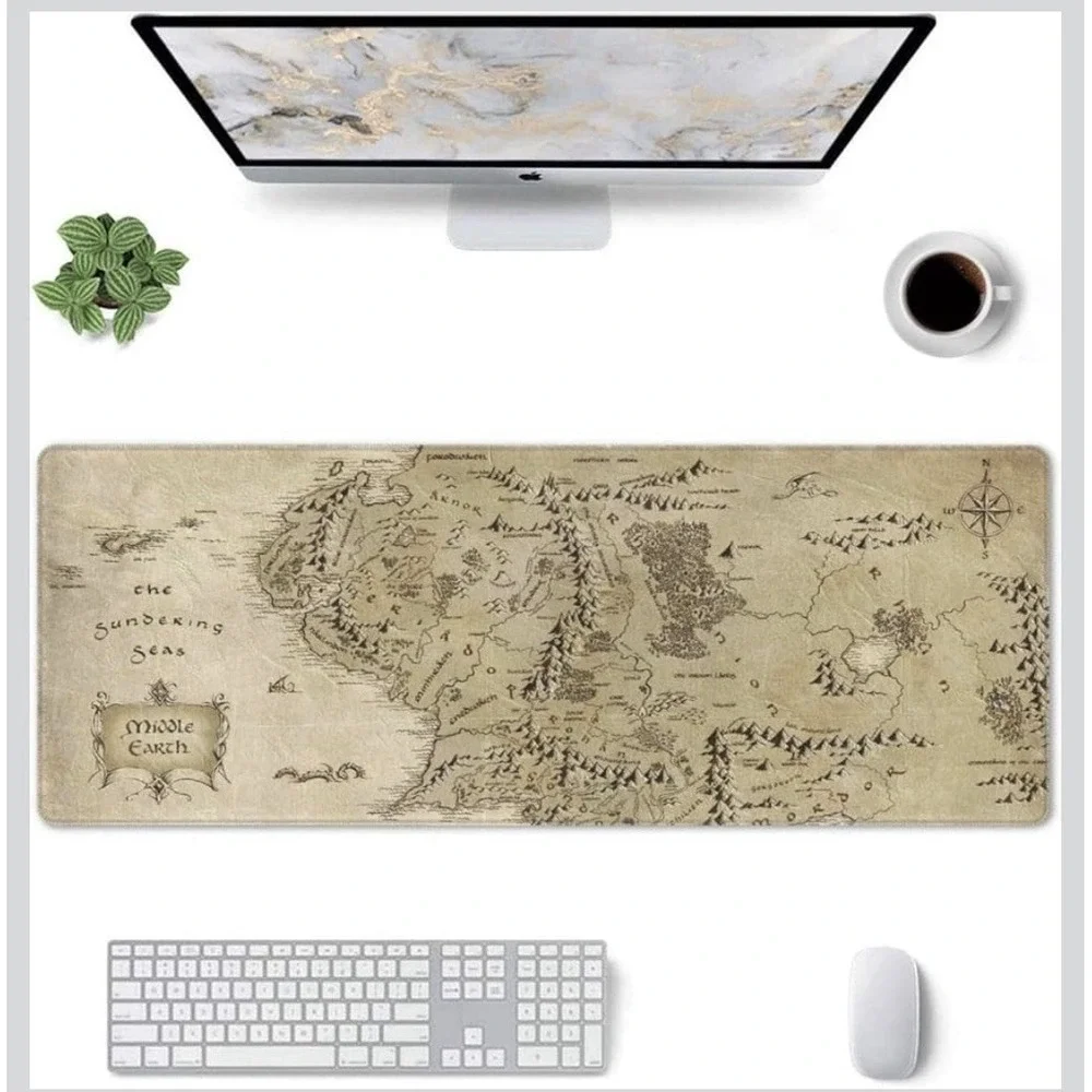 Middle Earth Fantasy‎ Map XL Desk Mat / Gaming Mouse Pad (31.5